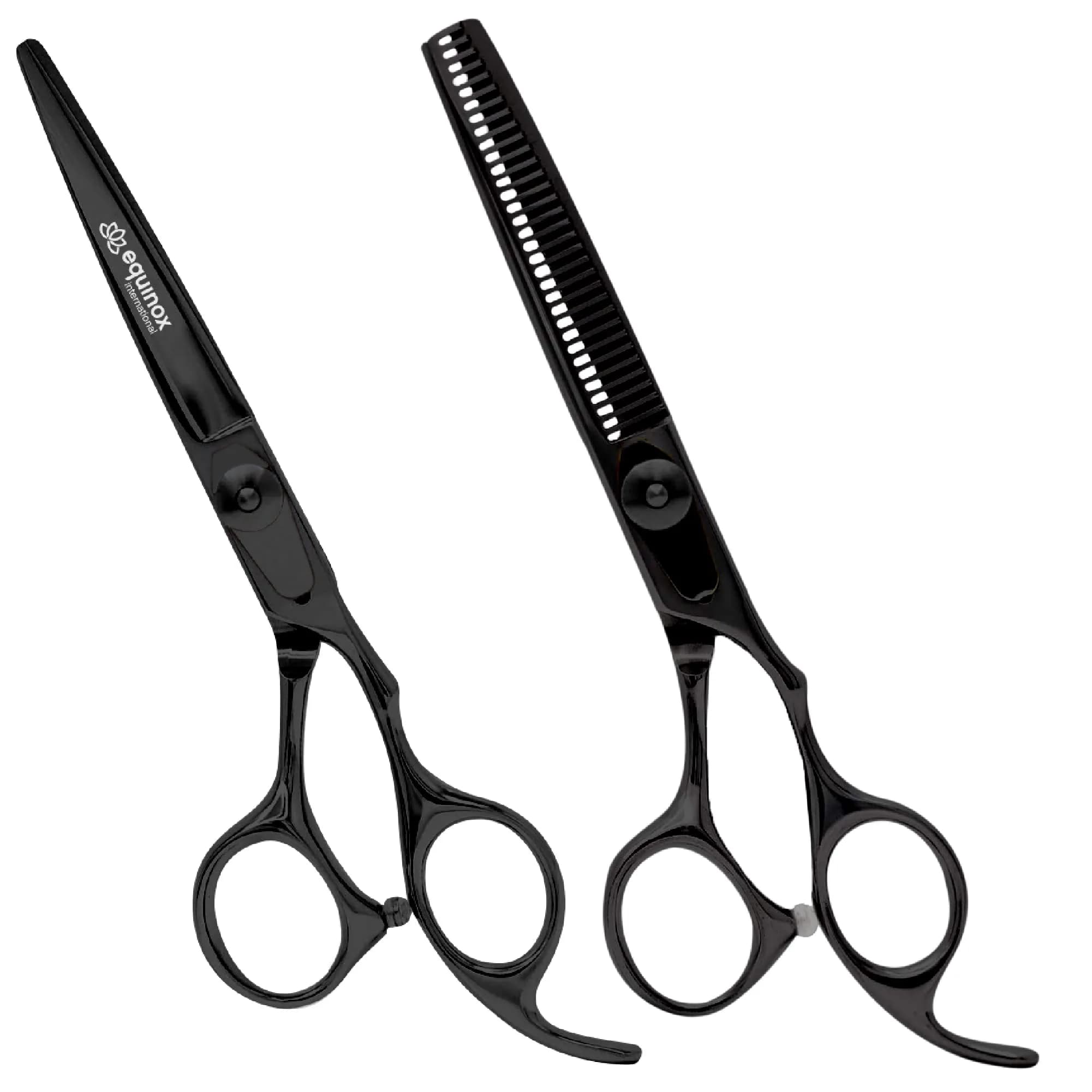 Equinox International 6.5 Inch Black-Thinning Barber Hair Cutting Shears | Japanese Stainless Steel - main product image
