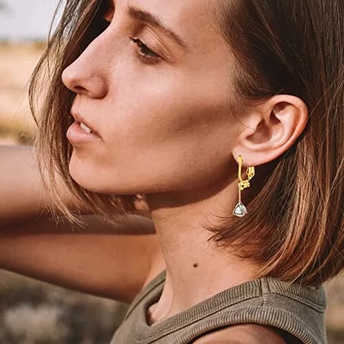 Aylifu 12 Pairs Golden Clip-On Earring Converters Components with Comfort Pads | Hypoallergenic Brass Earring Clips for Non Pierced Ears thumbnail 5