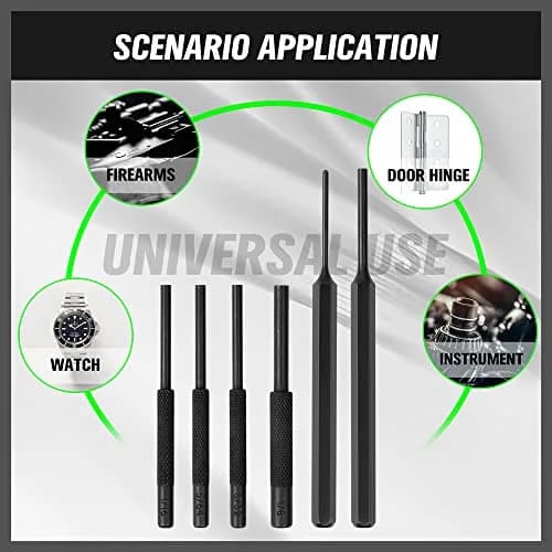 SWANLAKE GARDEN TOOLS 7-Piece Roll Pin Starter Punch and Install Punch Set 1.8mm (1/16") | Precision Assembly Tool thumbnail 5