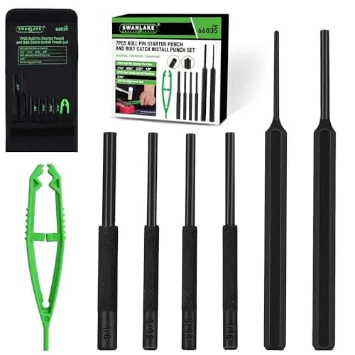SWANLAKE GARDEN TOOLS 7-Piece Roll Pin Starter Punch and Install Punch Set 1.8mm (1/16") | Precision Assembly Tool thumbnail 1