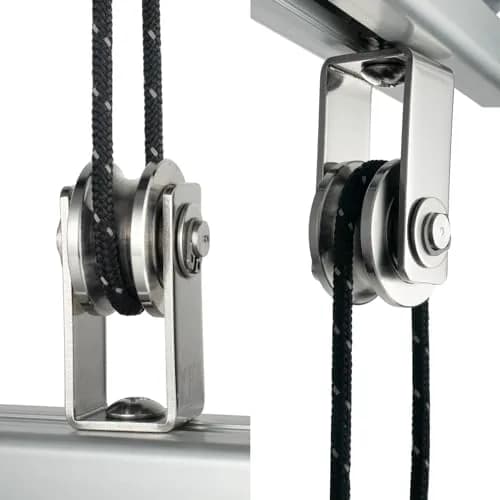 SHINICO Stainless Steel Cable Pulley Wheel with 2 Bearings, 10mm Rope Capacity | Smooth & Silent Operation thumbnail 5