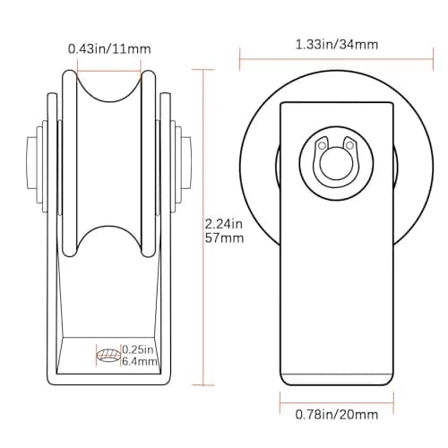 SHINICO Stainless Steel Cable Pulley Wheel with 2 Bearings, 10mm Rope Capacity | Smooth & Silent Operation thumbnail 2