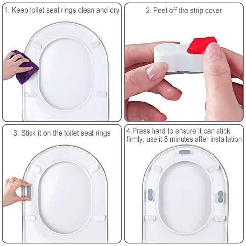 Maylanny Toilet Seat Bumpers - Universal Buffer with 2 Heights | Cushion & Noise Reduction thumbnail 6