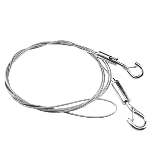 SDTC Tech Stainless Steel Wire Rope with Adjustable Hooks 2m (6.5 ft) | 4-Pack for Hanging & Securing thumbnail 2