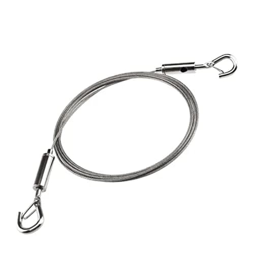 SDTC Tech Stainless Steel Wire Rope with Adjustable Hooks, 2m (6.5 ft) | 2-Pack, 175lb Load Capacity thumbnail 4