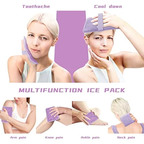 ZNÖCUETÖD Gel Ice Pack with Strap - 2 Pack Reusable Hot Cold Pack, 173g (6.1 oz) Each | Fast Pain Relief for Injuries thumbnail 3