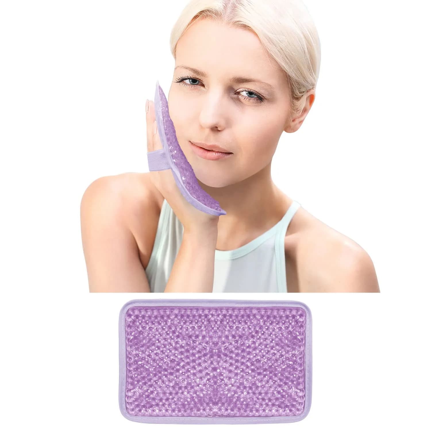 ZNÖCUETÖD Gel Ice Pack for Injuries 1 Pack | Reusable Hot Cold Therapy with Strap - main product image