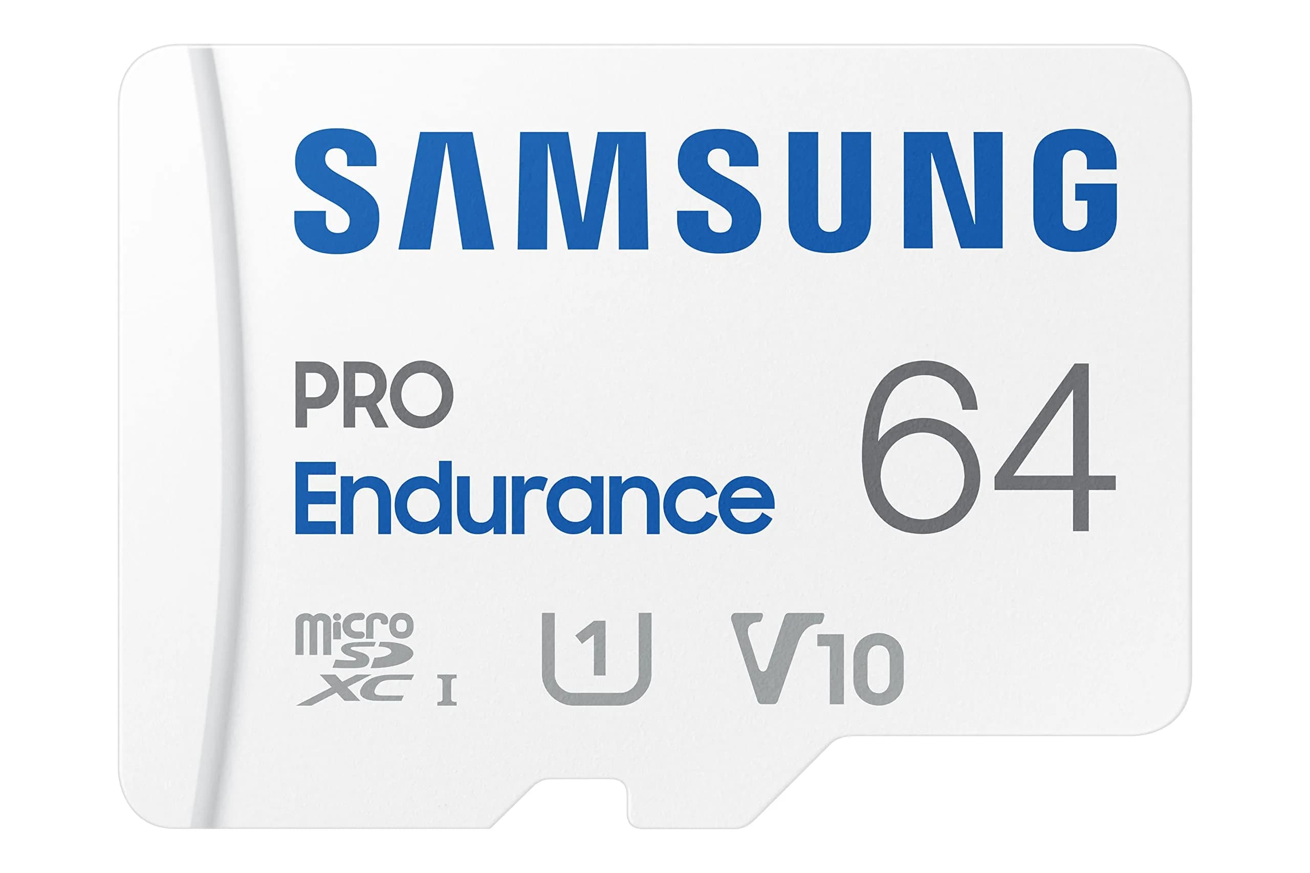 Samsung PRO Endurance 64GB MicroSDXC Memory Card with Adapter for Video Monitoring - main product image