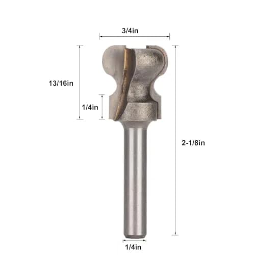 Walfront Finger Pull Bit 1/4in Round Shank Carbide Center Point Drill Bit for Drawer Pull, Cork Wood Hardwood Veneer, Slotting & Keyholes (70-120 chars) thumbnail 1