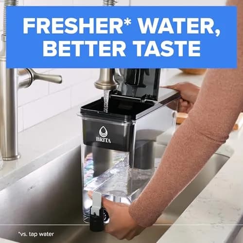 Brita UltraMax 27 Cup Water Dispenser with 1 Standard Filter, Black | Fridge-Friendly & Space-Saving thumbnail 2