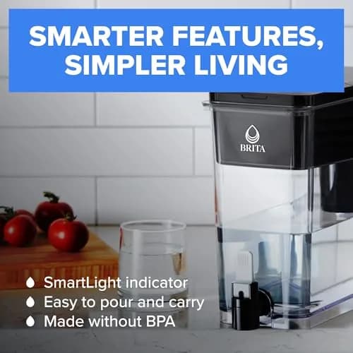 Brita UltraMax 27 Cup Water Dispenser with 1 Standard Filter, Black | Fridge-Friendly & Space-Saving thumbnail 4