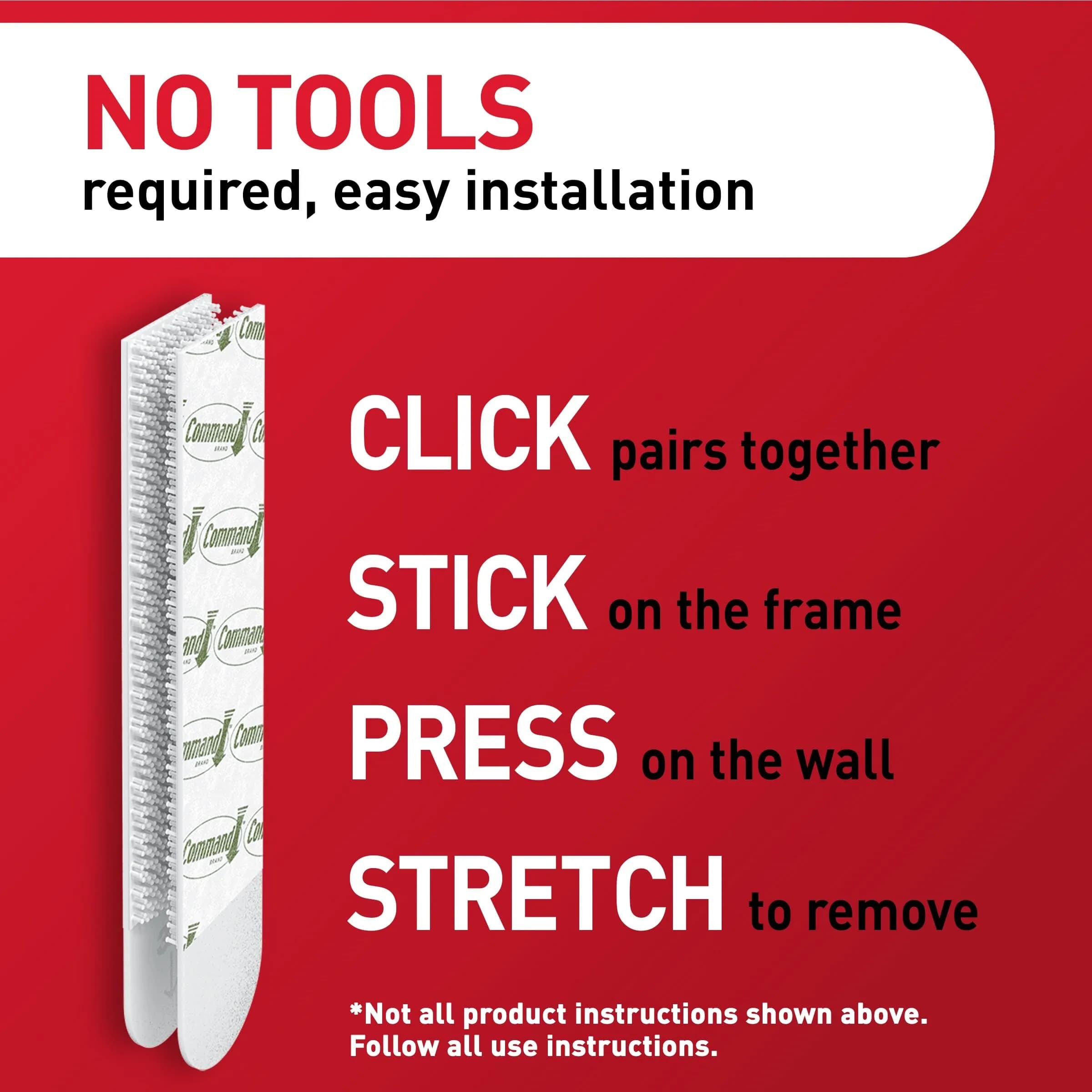 Command 20 lb XL Heavyweight Picture Hanging Strips (10 Pairs, 20 Strips) | Damage-Free Hangers for Frames - view 6