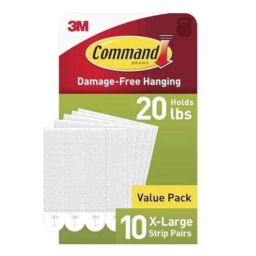 Command 20 lb XL Heavyweight Picture Hanging Strips (10 Pairs, 20 Strips) | Damage-Free Hangers for Frames thumbnail 1