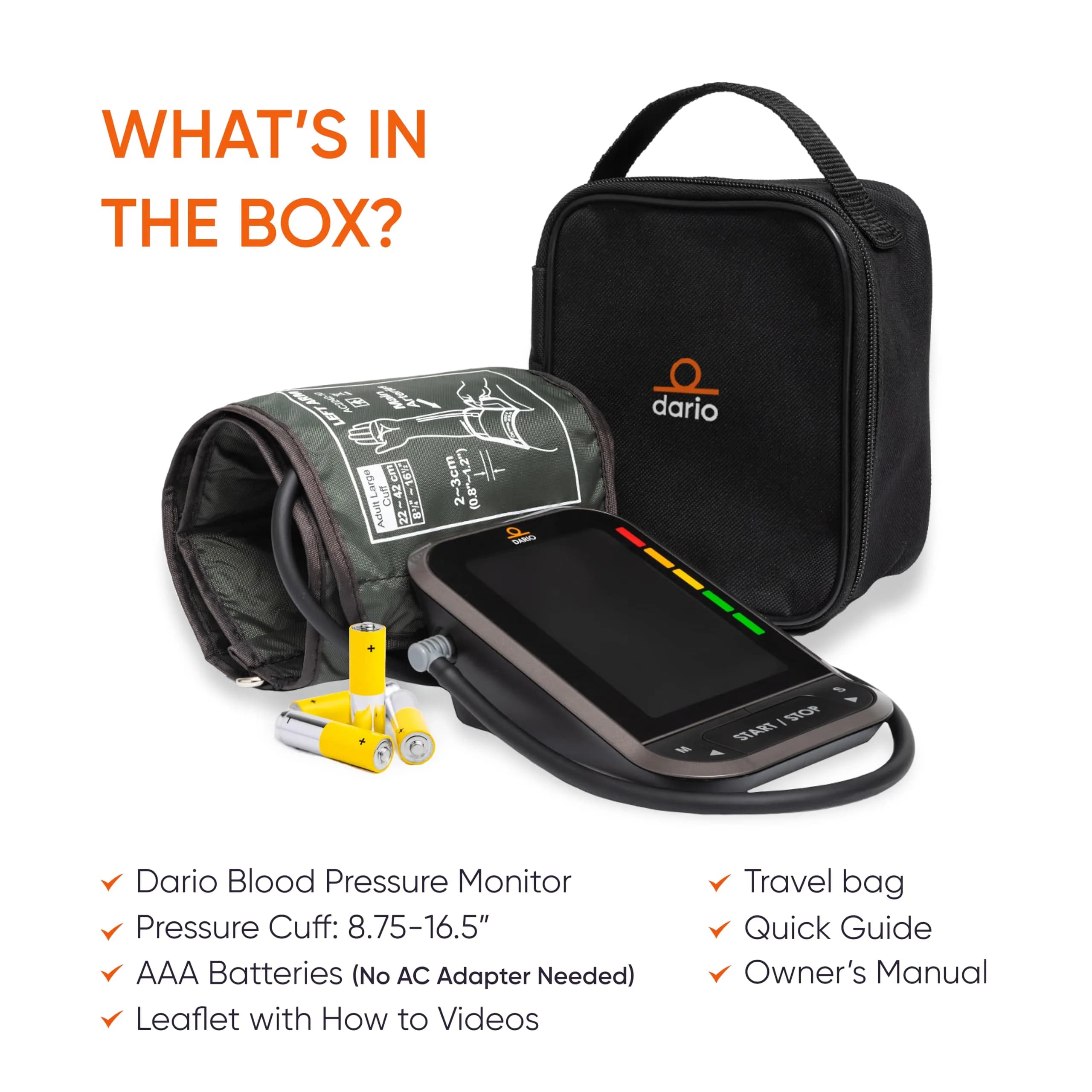 Dario Gen-2 Blood Pressure Monitor with Smart App & Carry Case | FDA-Cleared, Bluetooth Connectivity - view 4