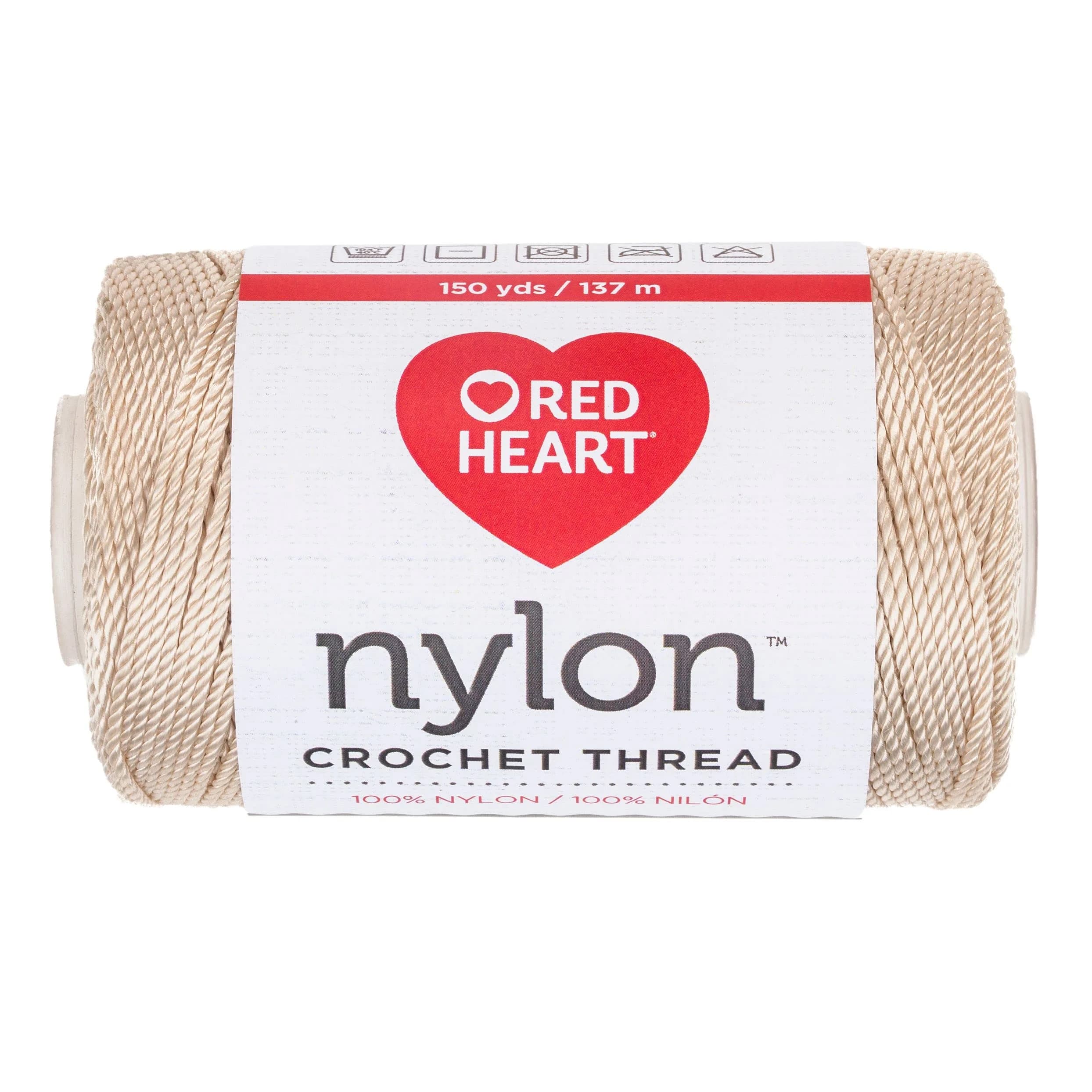Red Heart Nylon Crochet Thread Size 18, Natural, 137m (150 Yards) | Ideal for Purses, Belts, Totes & Home Decor - main product image