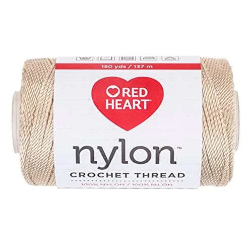 Red Heart Nylon Crochet Thread Size 18, Natural, 137m (150 Yards) | Ideal for Purses, Belts, Totes & Home Decor thumbnail 1