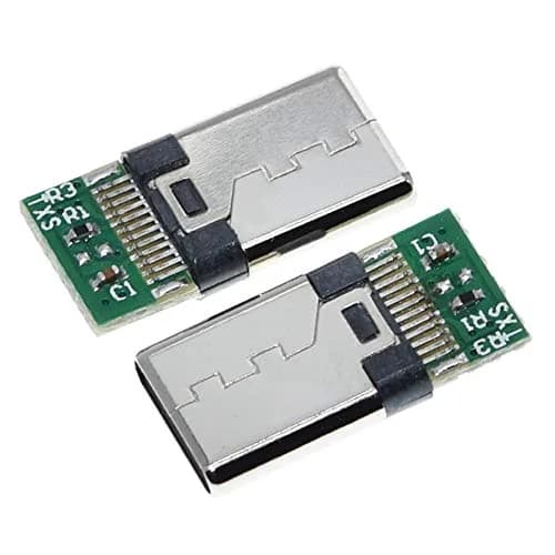 ANMBEST USB 3.1 Type C Male Connector 24 Pins with PCB Board Support Module (10-Pack) | 5Gbps Data Transfer thumbnail 2