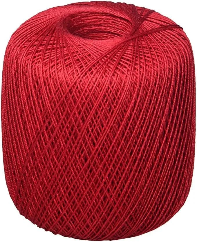 Red Heart Classic Crochet Thread Size 10 Victory Red 300 Yards (274 m) | 100% Mercerized Cotton for Doilies & Home Decor - view 2