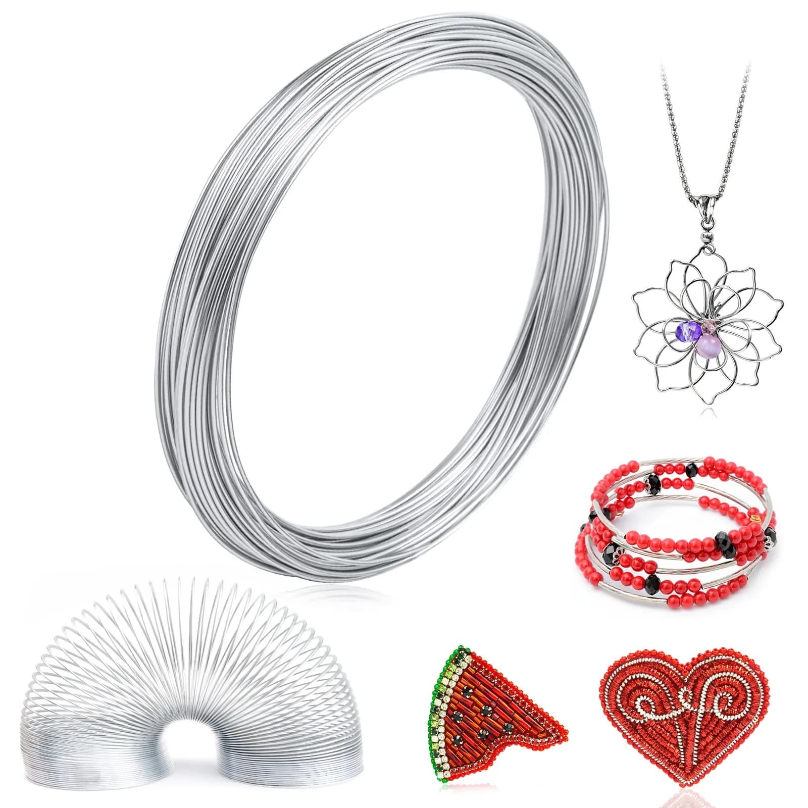 Cruzix 18 Gauge Aluminum Craft Wire 1mm (52.5 Ft / 16m) Silver | Bendable & Tarnish Resistant for Jewelry Making — silver