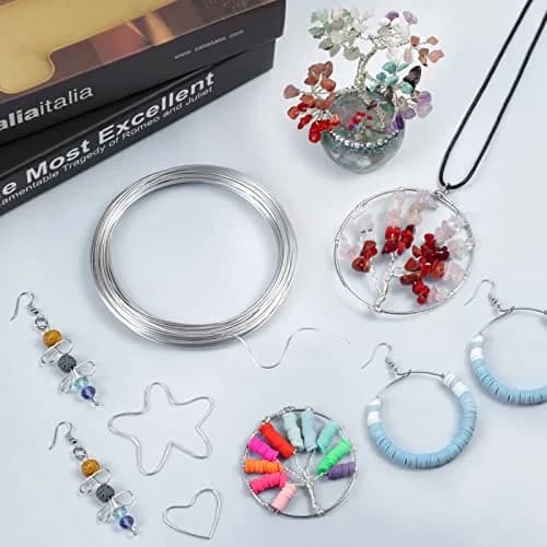 Cruzix 18 Gauge Aluminum Craft Wire 1mm (52.5 Ft / 16m) Silver | Bendable & Tarnish Resistant for Jewelry Making thumbnail 7