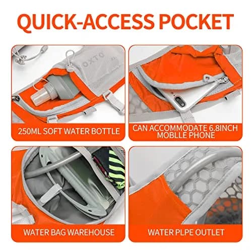 IX INOXTO Hydration Pack Backpack 12L Light Orange | Water-Resistant, Lightweight, Durable thumbnail 4