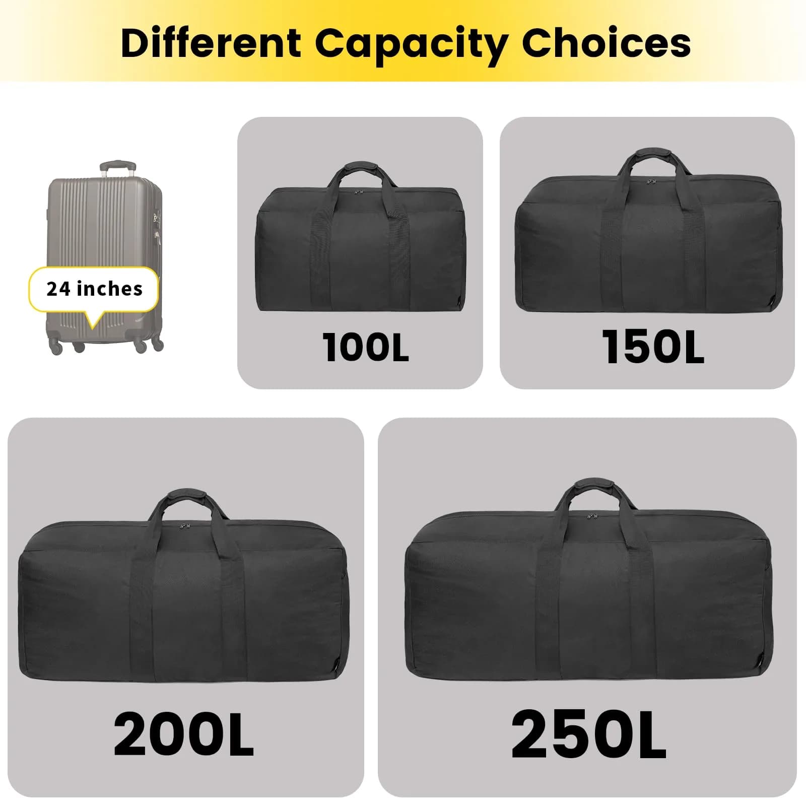 Vorspack Extra Large Duffle Bag 100L (76.2cm x 41.9cm x 29.97cm) | Foldable Travel Gear Bag - view 6