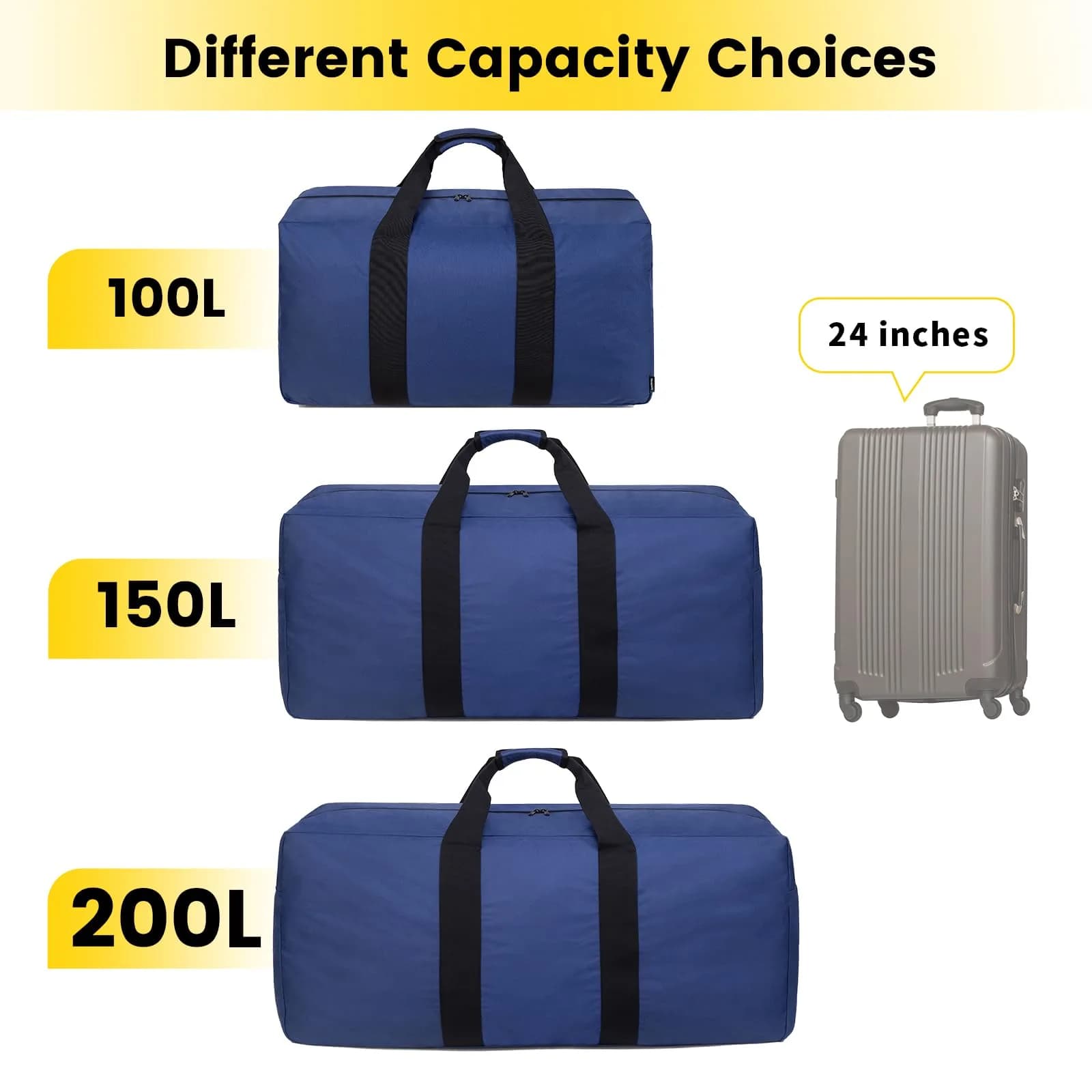 Vorspack Extra Large Duffle Bag 100L (80cm x 42cm x 30cm) | Heavy Duty Travel Gear Bag - view 7