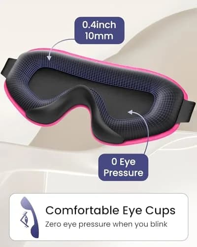 WAOAW Sleep Mask for Men Women | 3D Breathable Soft Comfortable Eye Mask for Travel & Sleep thumbnail 8