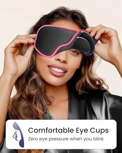 WAOAW Sleep Mask for Men Women | 3D Breathable Soft Comfortable Eye Mask for Travel & Sleep thumbnail 2