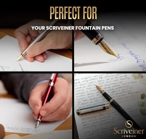 Scriveiner Black International Standard Fountain Pen Ink Cartridges, 20-Pack | Made in England thumbnail 4