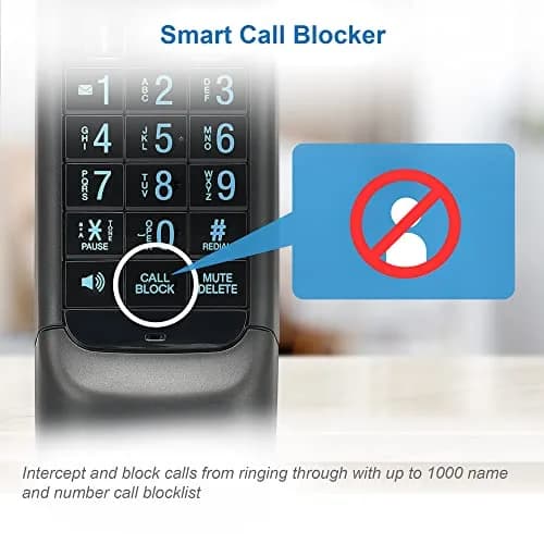 VTech VS122-16 Retro-Design Cordless Phone with Bluetooth Connect to Cell, Call Blocker, Answering System, Full-Duplex Speakerphone, Red thumbnail 4