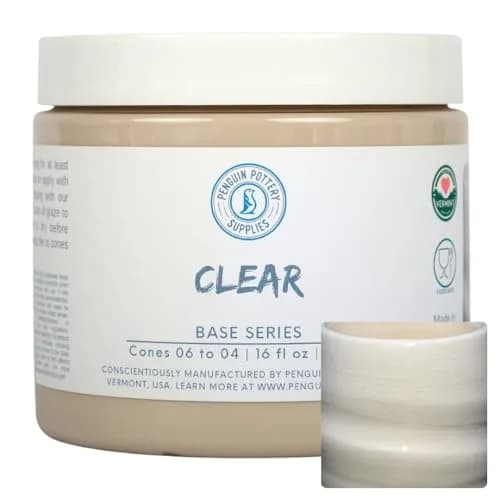 Penguin Pottery Clear Glaze Cone 06-04 | Low Fire Ceramic Glaze for Pottery (473 ml) thumbnail 1