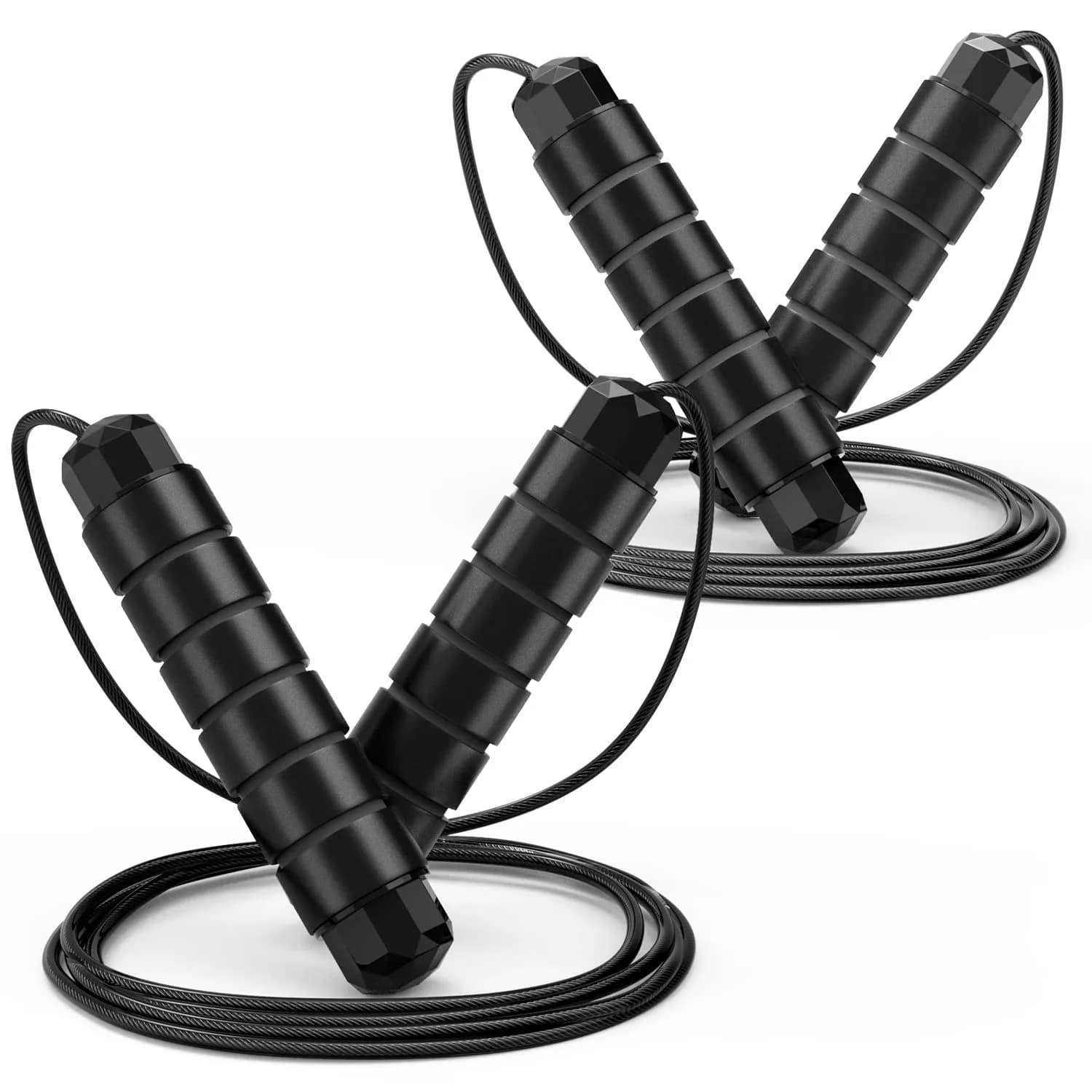 Loocio Jump Rope 110 inches | Tangle-Free Rapid Speed with Ball Bearings for Kids & Adults
