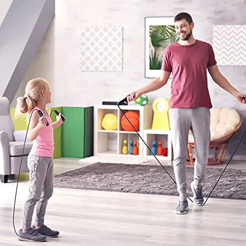 Loocio Jump Rope 110 inches | Tangle-Free Rapid Speed with Ball Bearings for Kids & Adults thumbnail 5
