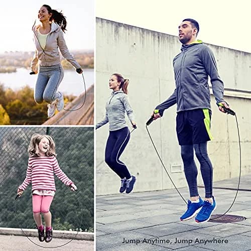 Loocio Jump Rope 110 inches | Tangle-Free Rapid Speed with Ball Bearings for Kids & Adults thumbnail 6