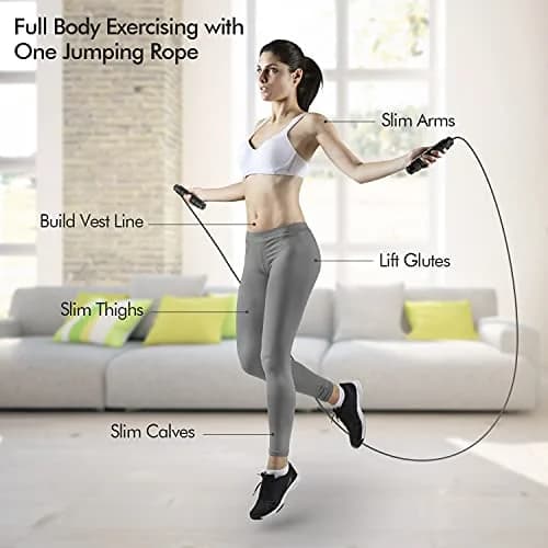 Loocio Jump Rope 110 inches | Tangle-Free Rapid Speed with Ball Bearings for Kids & Adults thumbnail 7