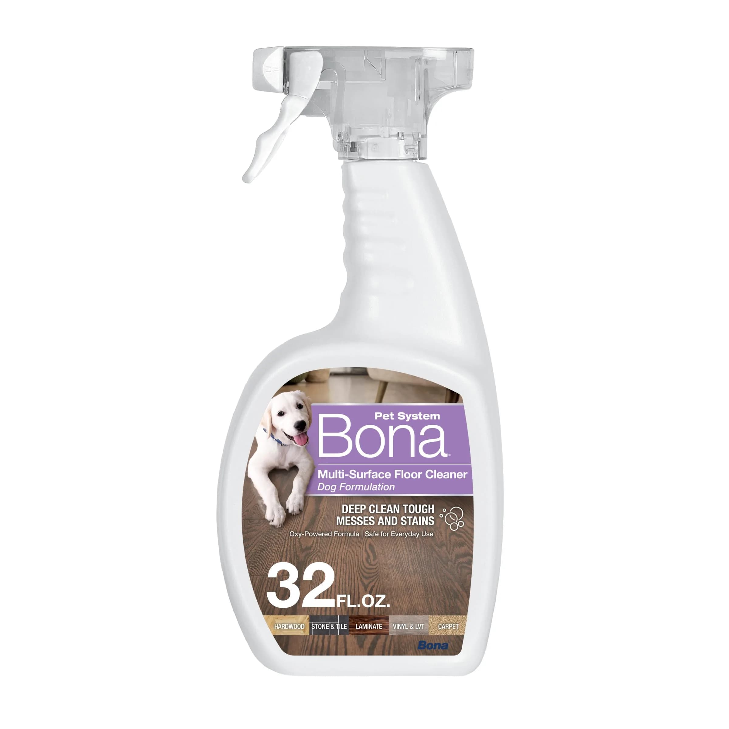 Bona Pet Spray Odor Eliminator Dog Formulation 946ml (32 fl oz) | Oxy Powered Multi-Surface Cleaner - main product image