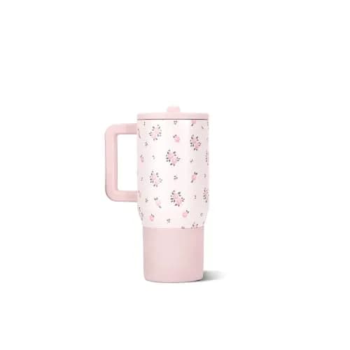 HydroJug Traveler 20oz Kids Insulated Tumbler with Handle, Wildrose | Leak-Proof, Drop-Resistant, Keeps Drinks Cold thumbnail 2