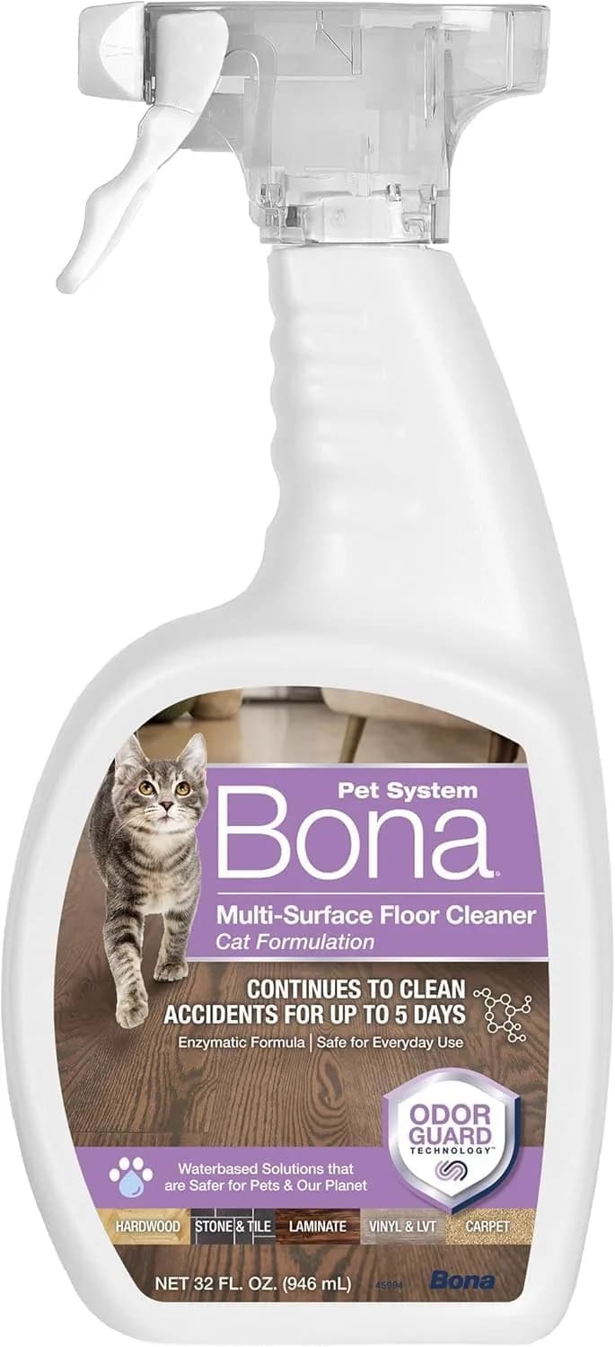 Bona Hardwood Floor Cleaner Spray (2x32 fl oz) | Residue-Free Wood Floor Solution — All Surface Formula