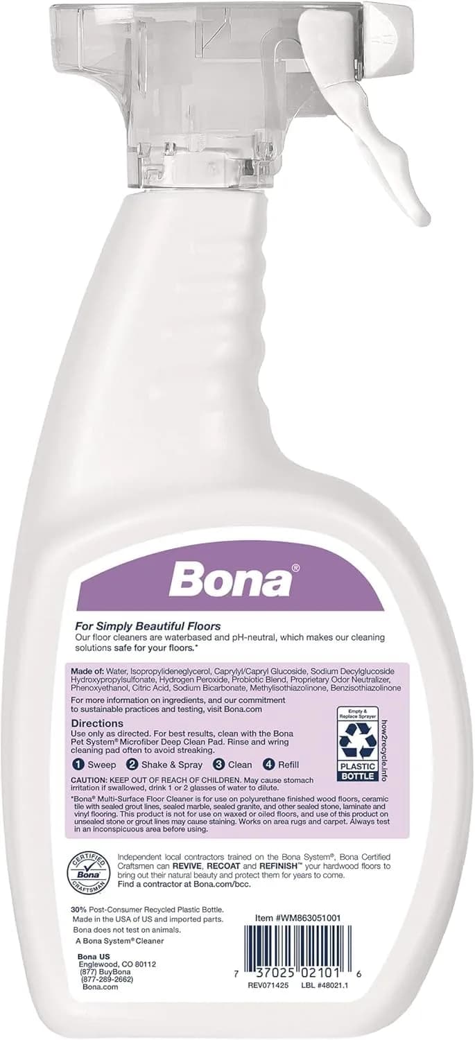 Bona All Surface Formula for Hardwood Floors, 32 Fl Oz Spray Bottle | Residue-Free Wood Floor Cleaner - view 3