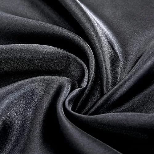 Homiest Black Satin Fitted Sheet King Deep Pocket | Silky, Luxurious, Deep Fit (70-120 chars) thumbnail 5