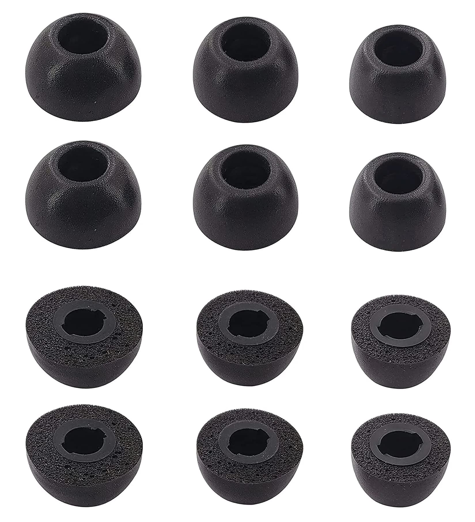 ALXCD Black Foam Eartips for Sony WF-1000XM4 Earbuds | 6 Pairs S/M/L - main product image