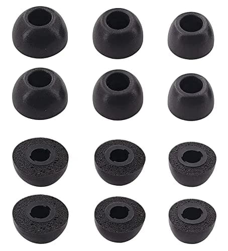 ALXCD Black Foam Eartips for Sony WF-1000XM4 Earbuds | 6 Pairs S/M/L thumbnail 1