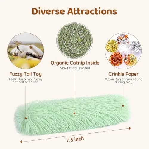 Potaroma Cat Toys Pillows, 3 Pack, Catnip Inside | Indoor Interactive Fun for Cats thumbnail 2