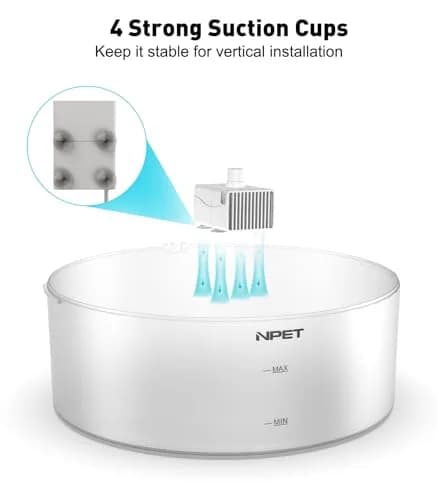 NPET DF10 Dog Water Fountain Replacement Pump | Large Capacity, BPA-Free, Ultra-Quiet, 5L thumbnail 3