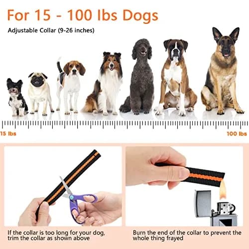 MAISOIE Dog Training Collar with Remote - 1300ft Range, IPX7 Waterproof Receiver, 3 Modes (Beep, Vibration, Static) for Small to Large Dogs thumbnail 7