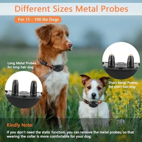 MAISOIE Dog Training Collar with Remote - 1300ft Range, IPX7 Waterproof Receiver, 3 Modes (Beep, Vibration, Static) for Small to Large Dogs thumbnail 3