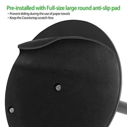 OBODING Matte Black Stainless Steel Paper Towel Holder Stand | Countertop Organization for Standard & Large Rolls thumbnail 6