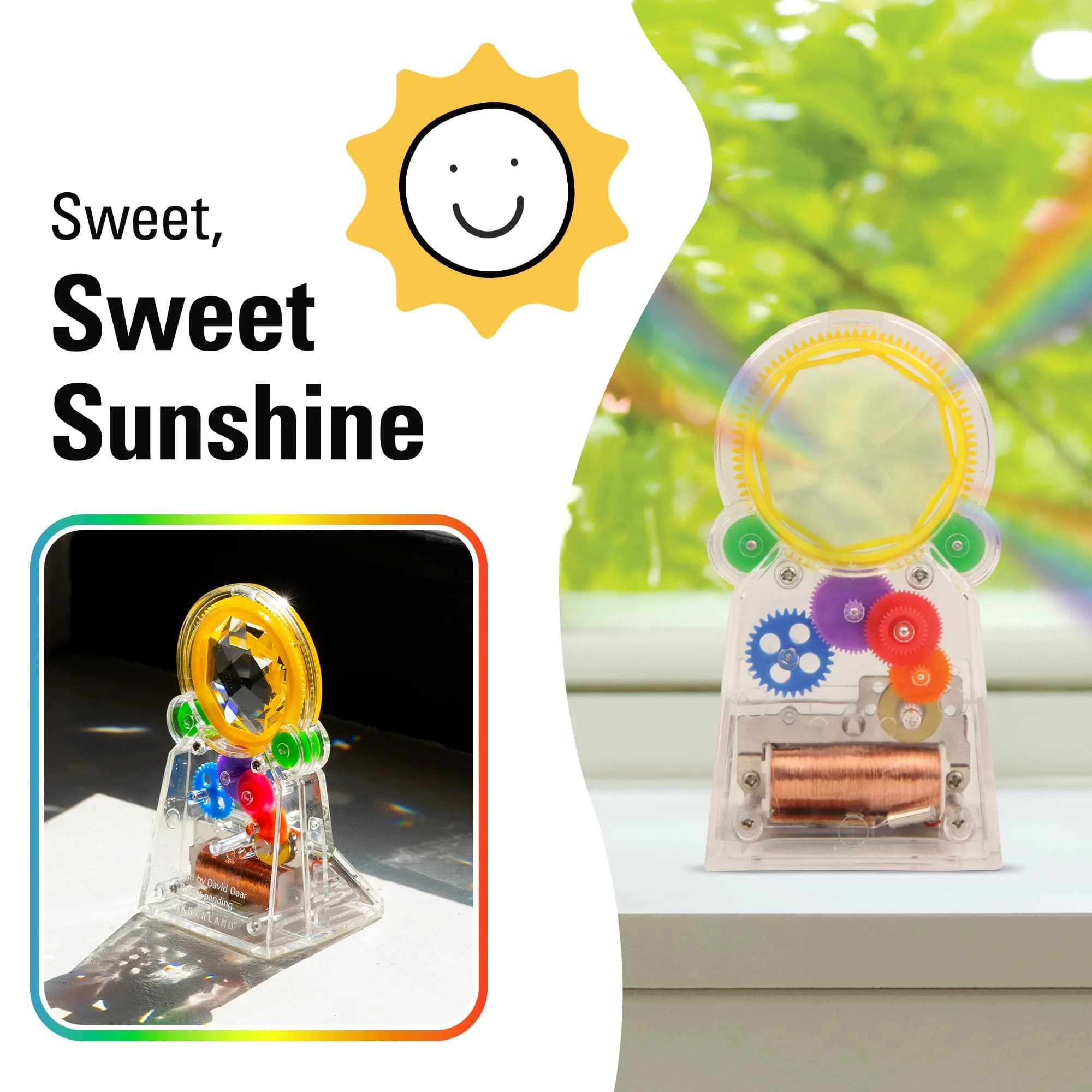 Kikkerland Solar Powered Rainbow Maker Standing Crystal | Creates Rainbow Patterns with Sunlight - view 4