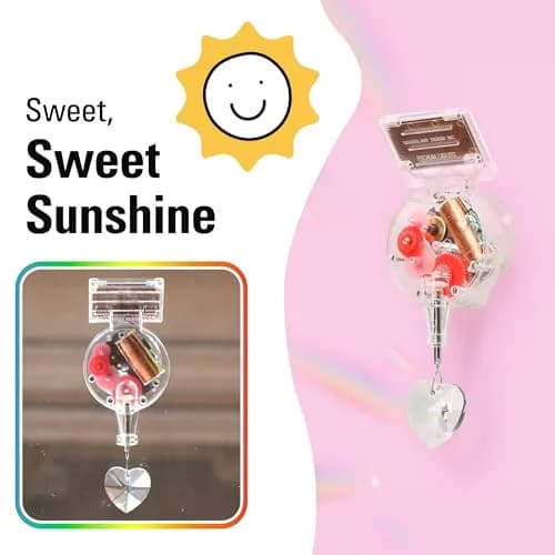 Kikkerland Solar Powered Heart Rainbow Maker 20.6cm (8.1in) | Creates Rainbows with Sunlight thumbnail 4